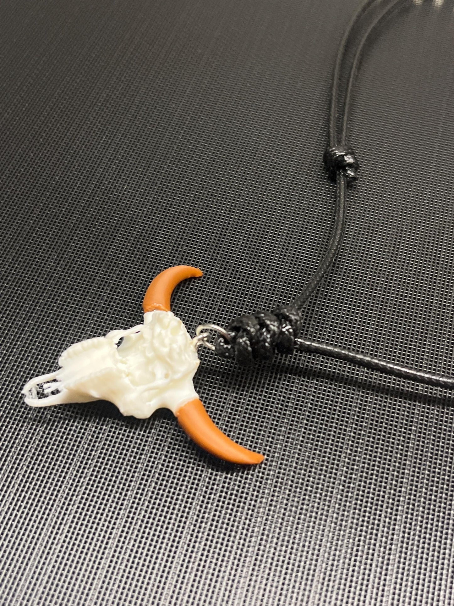 3D Printed Bison Skull Pendant