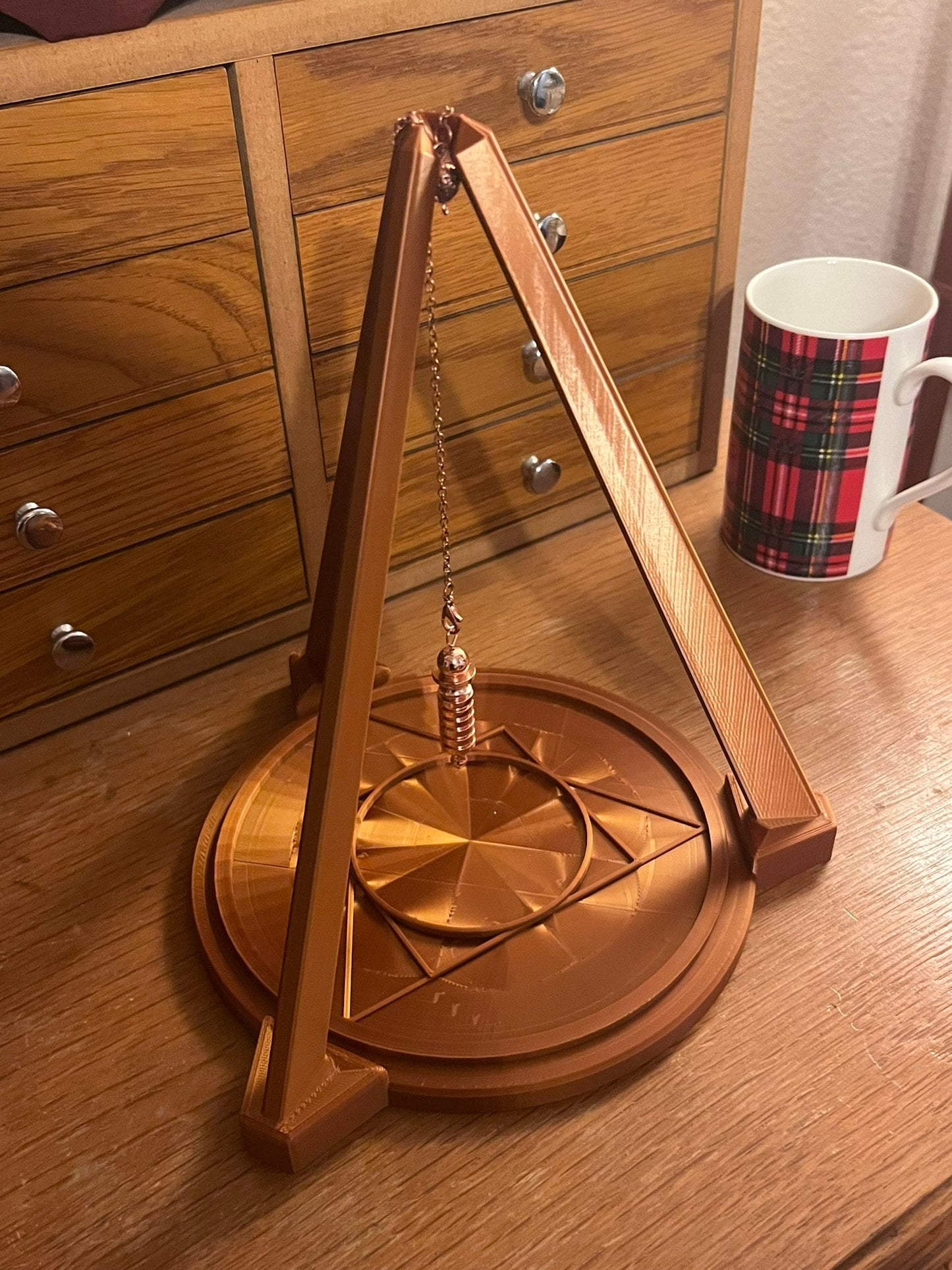 Large Tripod Stand with Pendulum (3D Printed PLA Plastic)