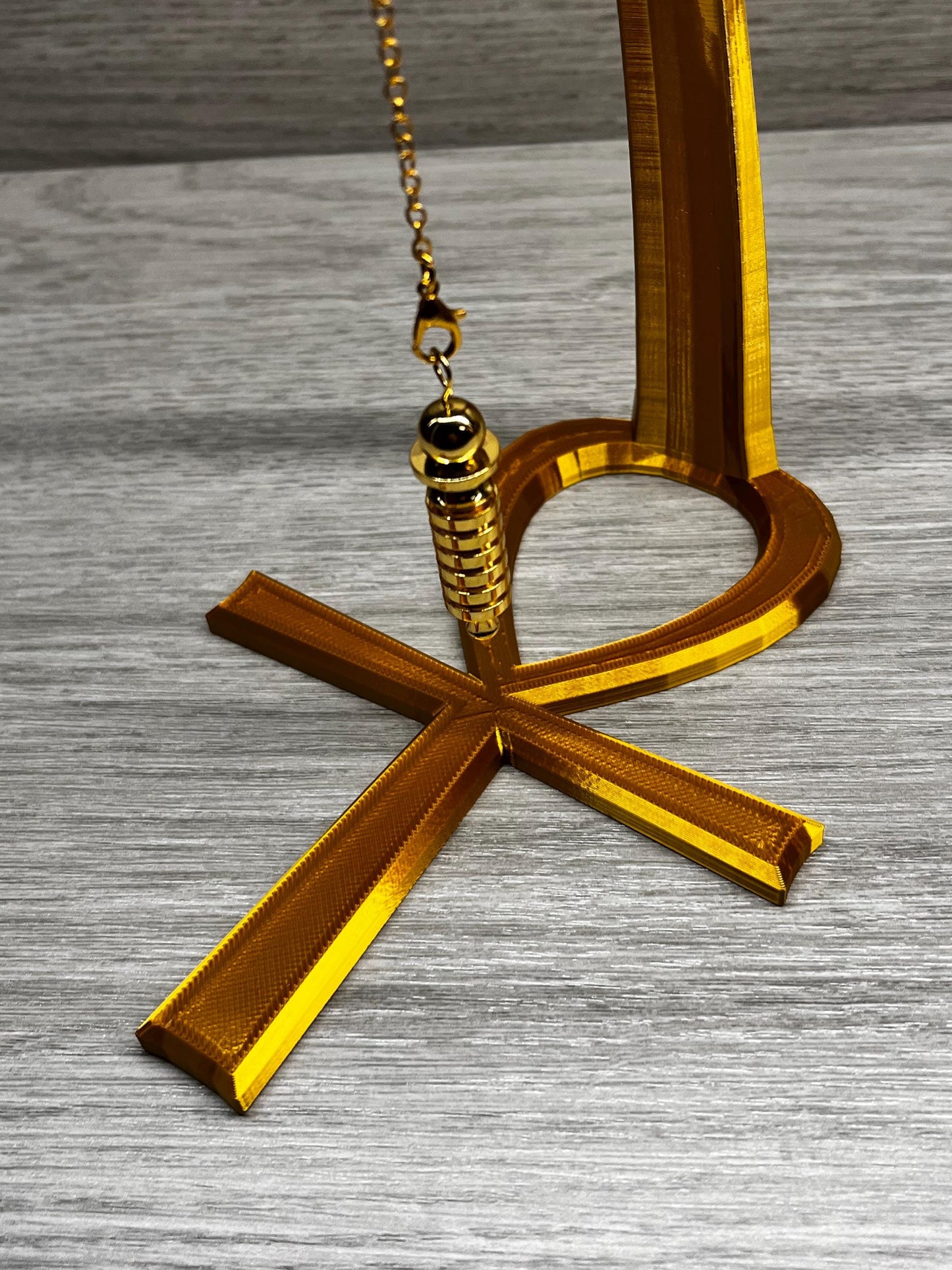 Ankh Stand with Pendulum (3D Printed PLA Plastic)