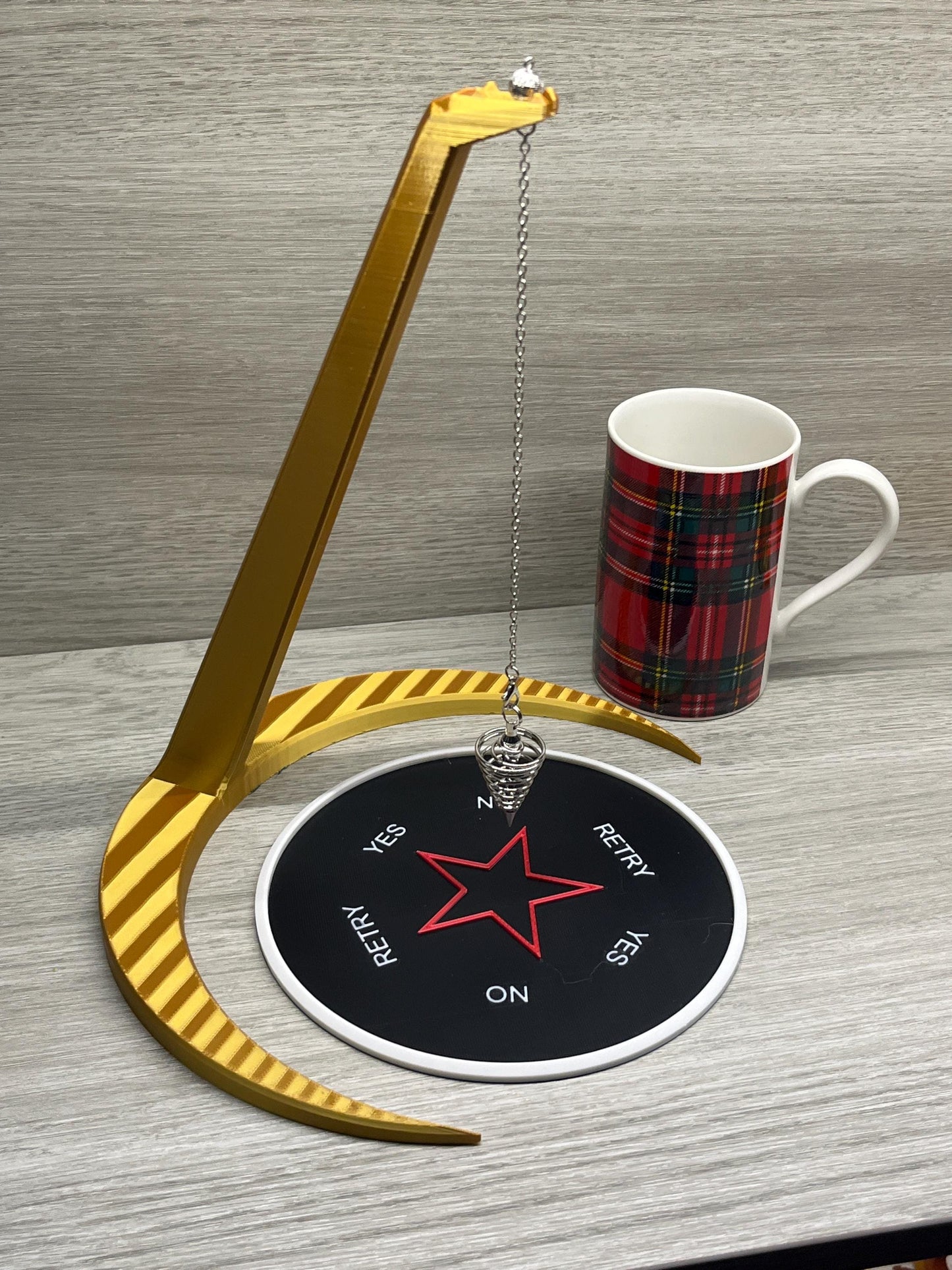 Extra Large Moon Stand (3D Printed PLA Plastic) for 8 inch divination boards.