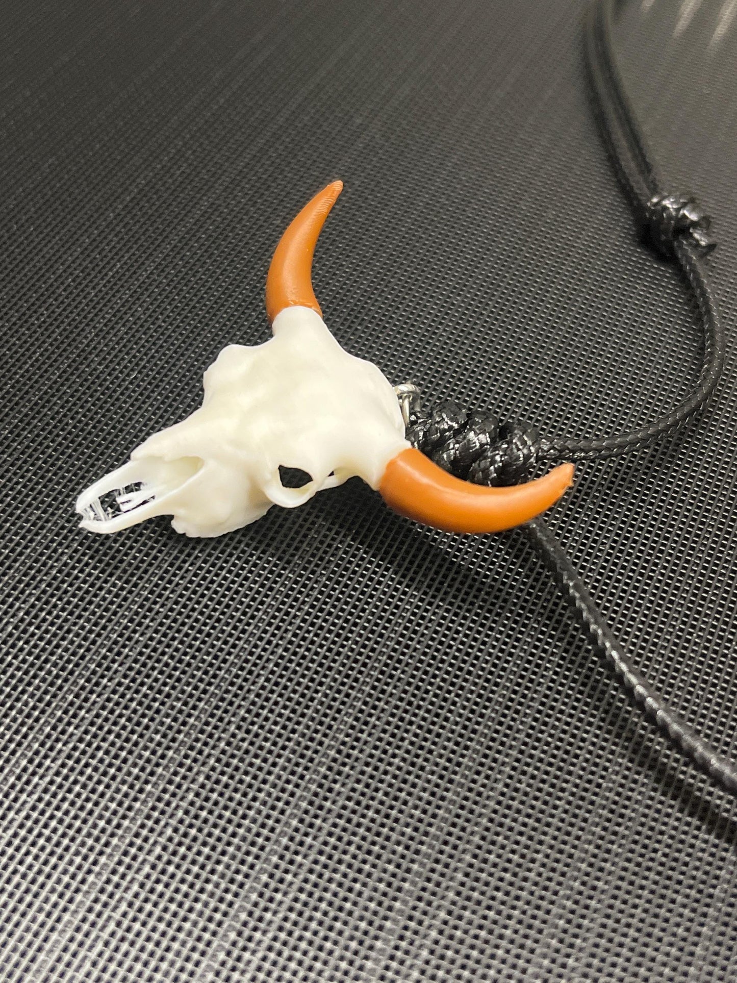 3D Printed Bison Skull Pendant