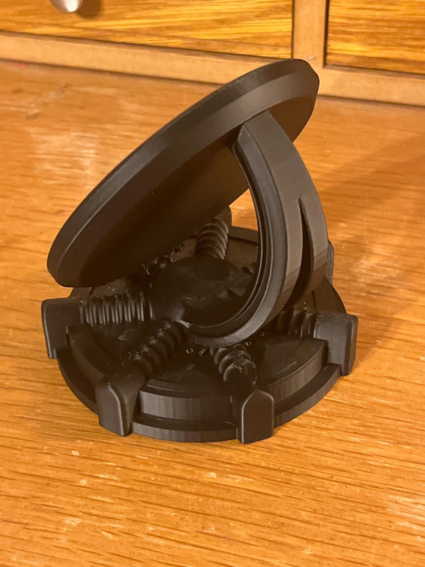 3D Printed Scrying Mirror, Black Acrylic (3 inch)