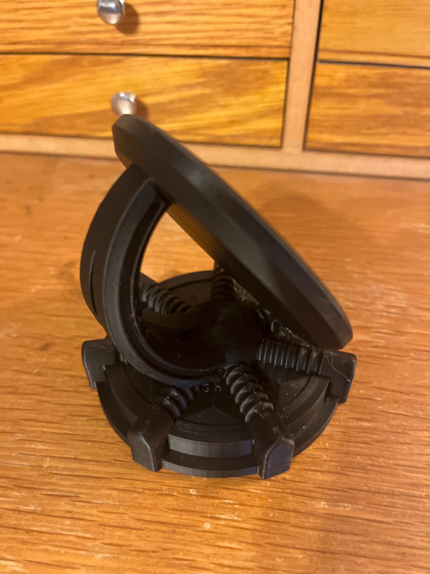 3D Printed Scrying Mirror, Black Acrylic (3 inch)