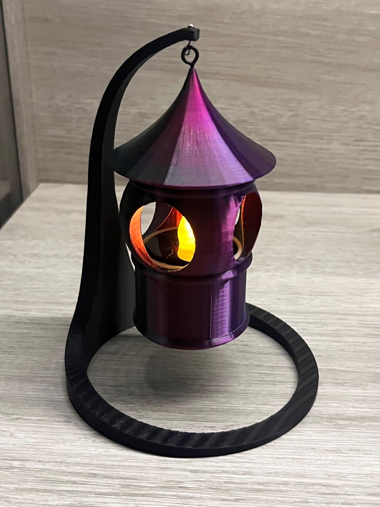 3D Printed Solar Tealight with Hanging Stand.