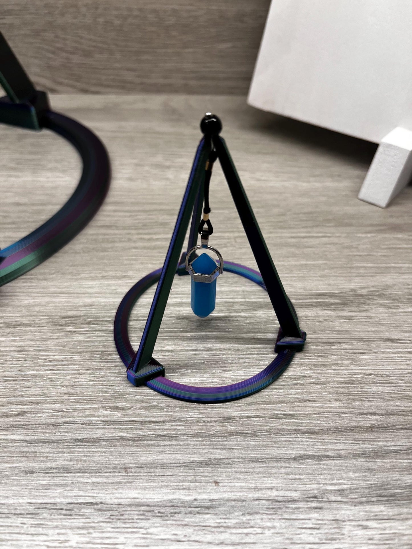 Micro Tripod Stand with Mineral Pendulum