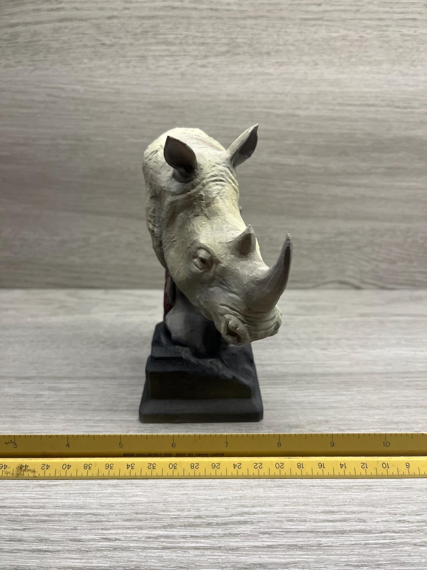 Hand Painted Rhino Sculpture 3D Print