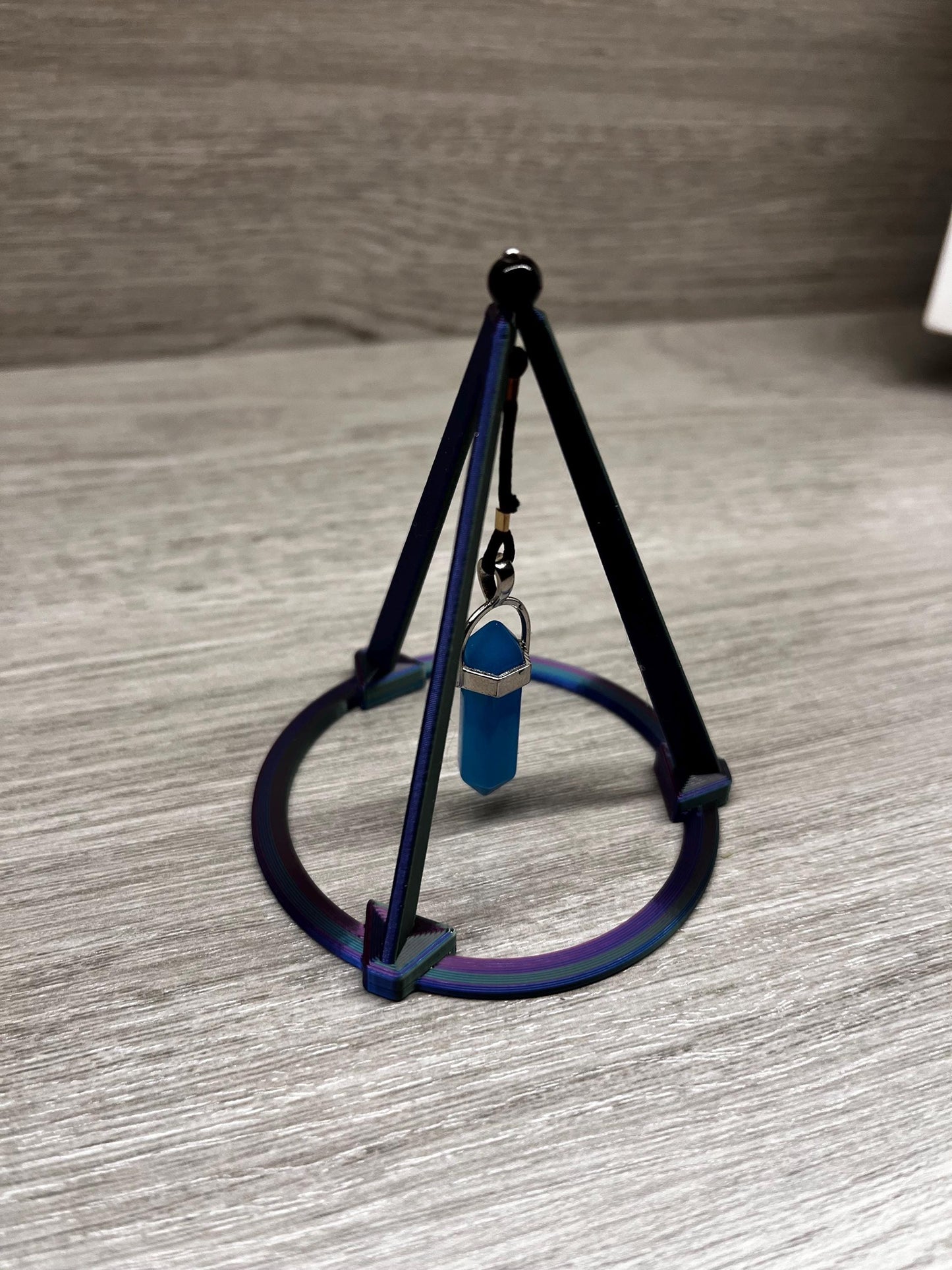 Micro Tripod Stand with Mineral Pendulum