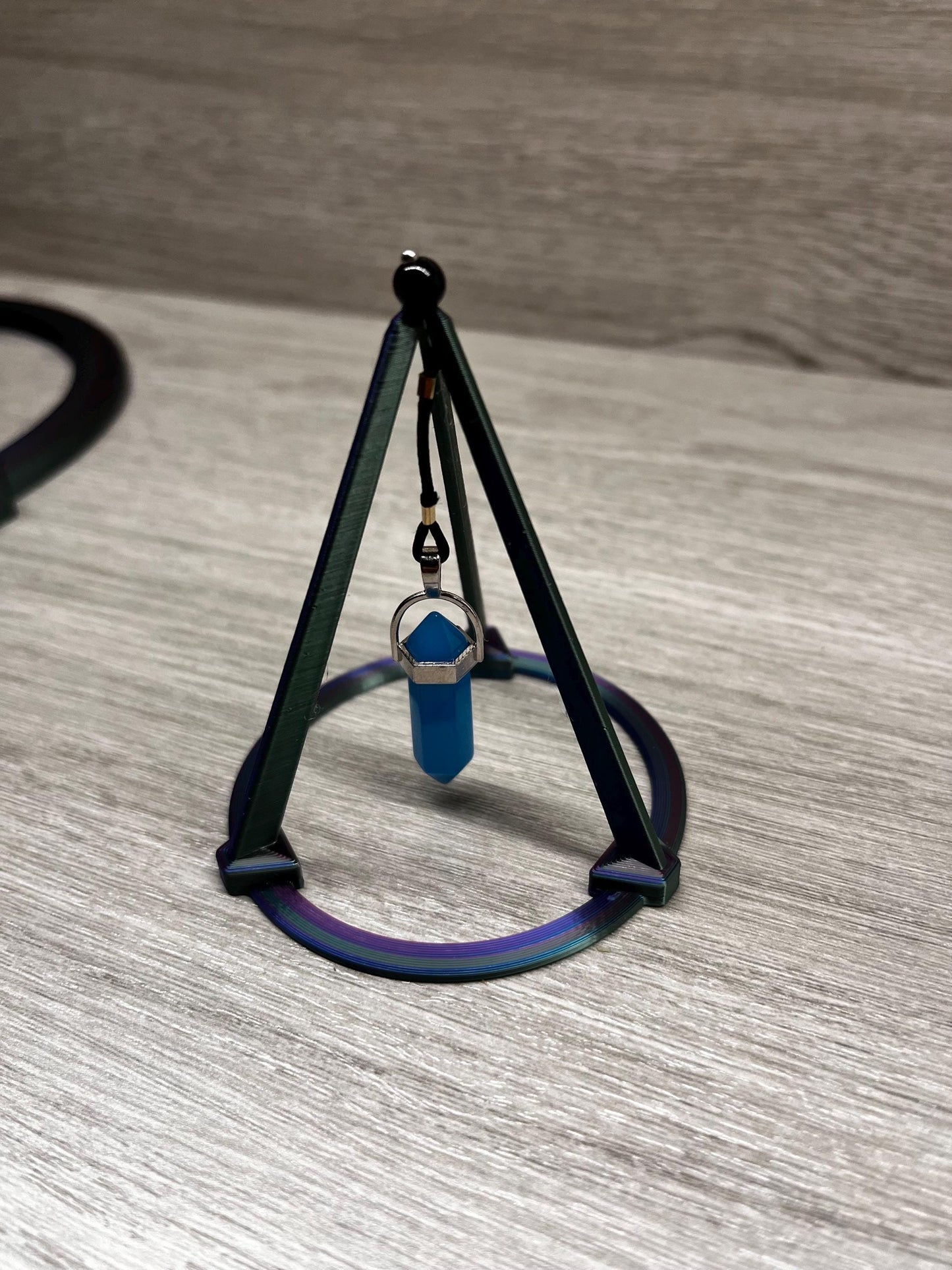 Micro Tripod Stand with Mineral Pendulum