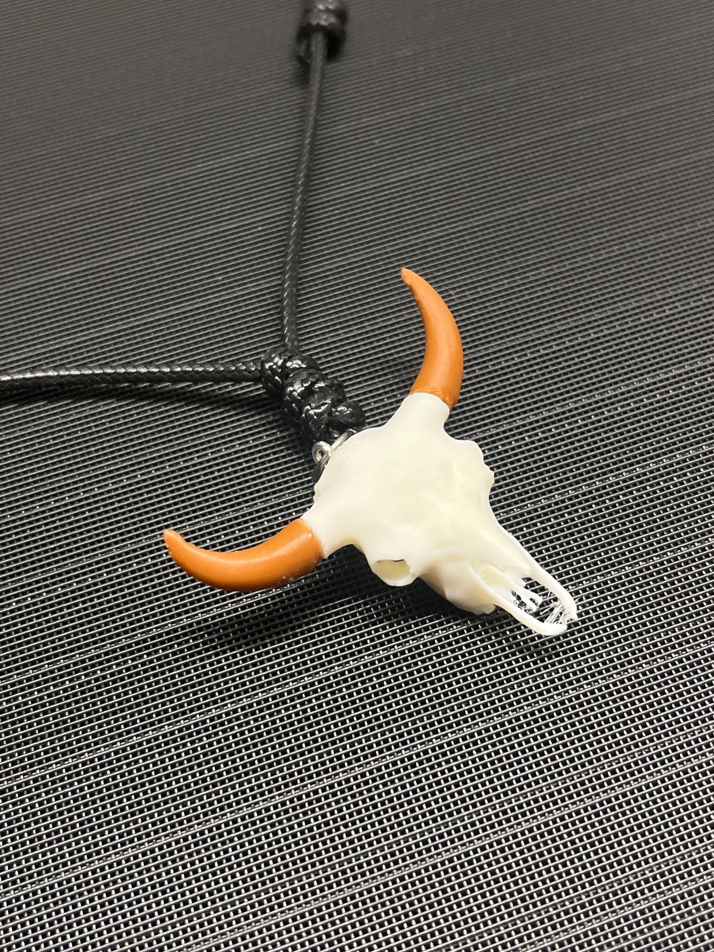 3D Printed Bison Skull Pendant