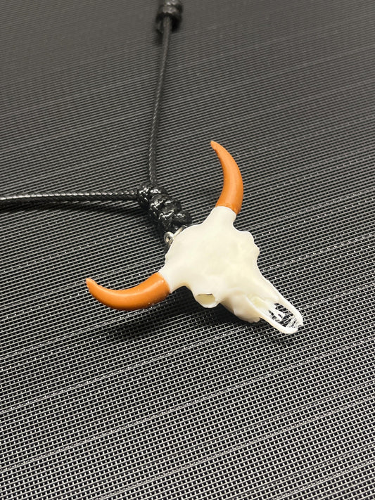 3D Printed Bison Skull Pendant