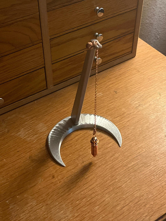 Moon Stand with Pendulum (3D Printed PLA Plastic)