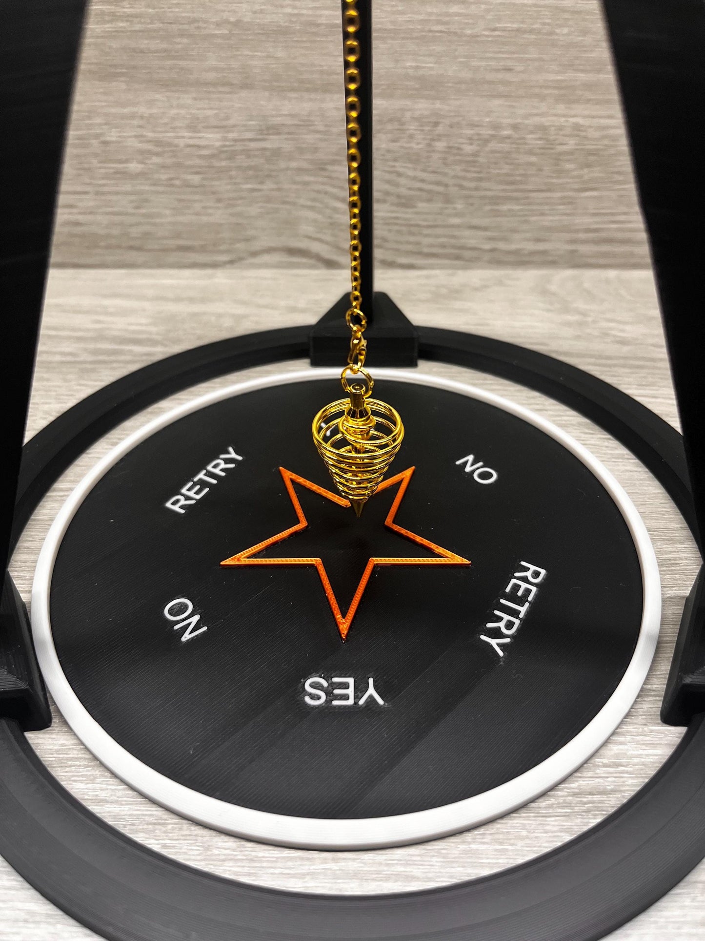 Large Open Tripod Stand with Pendulum and Divination Board (3D Printed PLA Plastic)