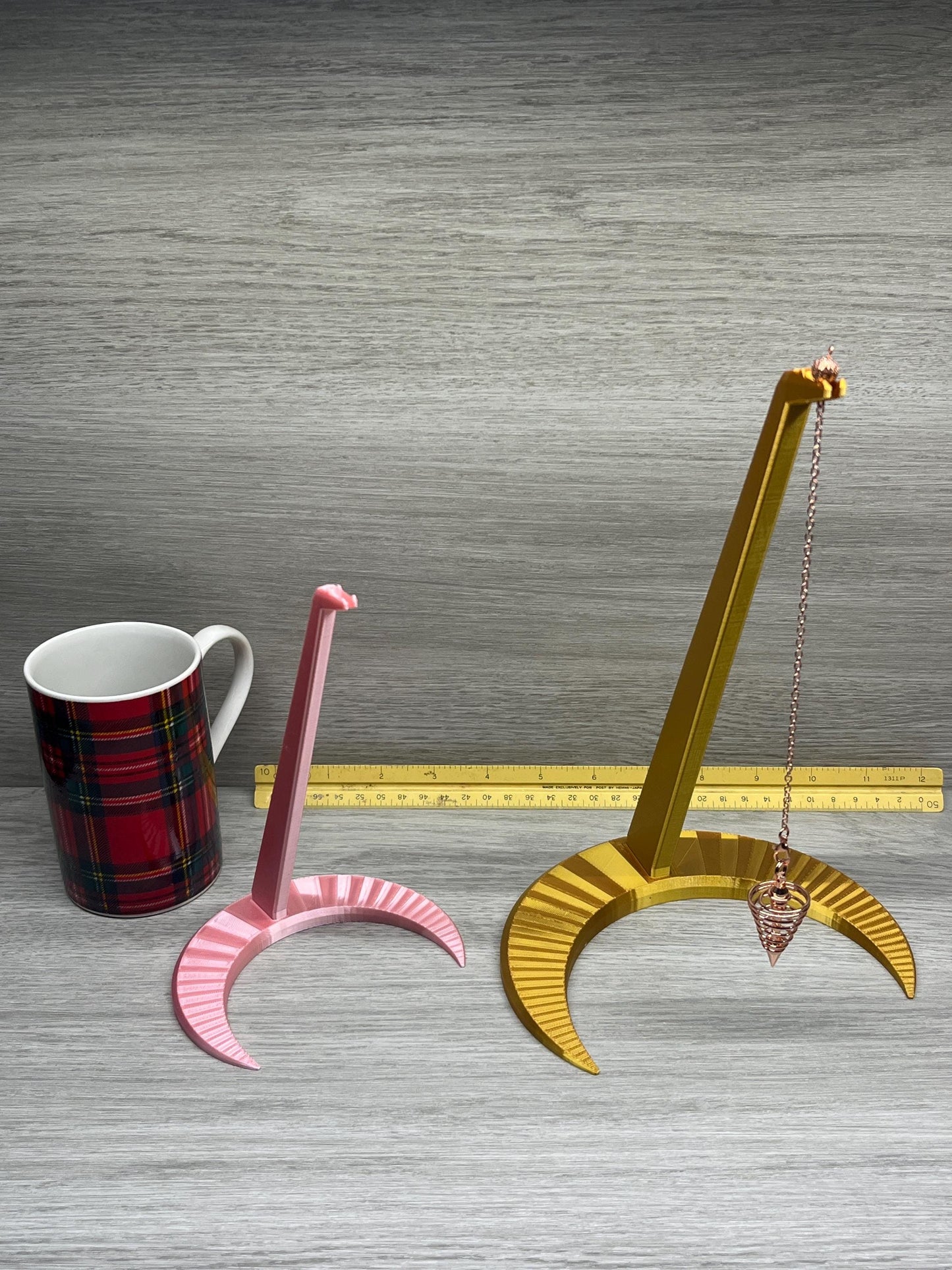 Large Moon Stand with Pendulum (3D Printed PLA Plastic)