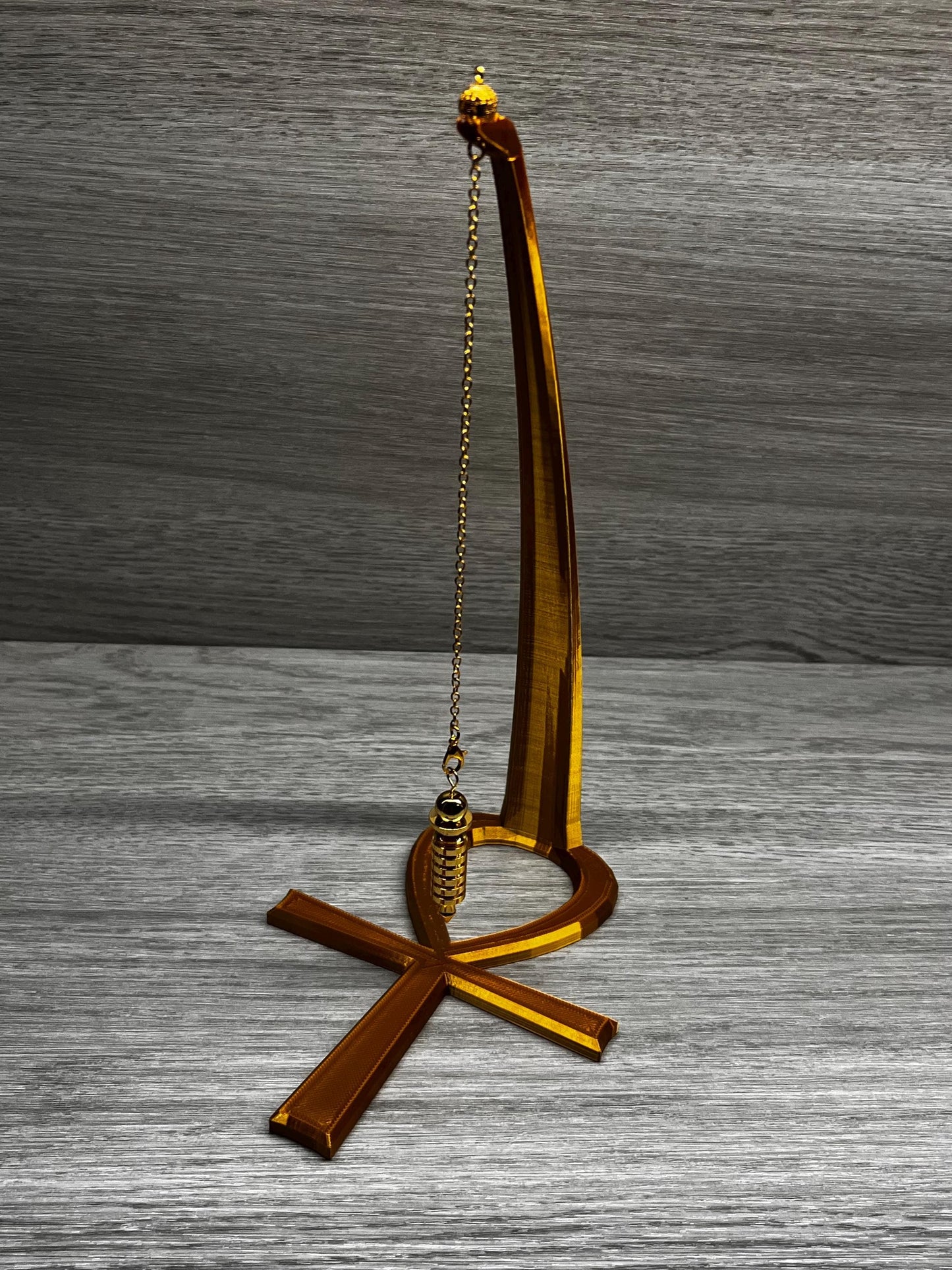 Ankh Stand with Pendulum (3D Printed PLA Plastic)