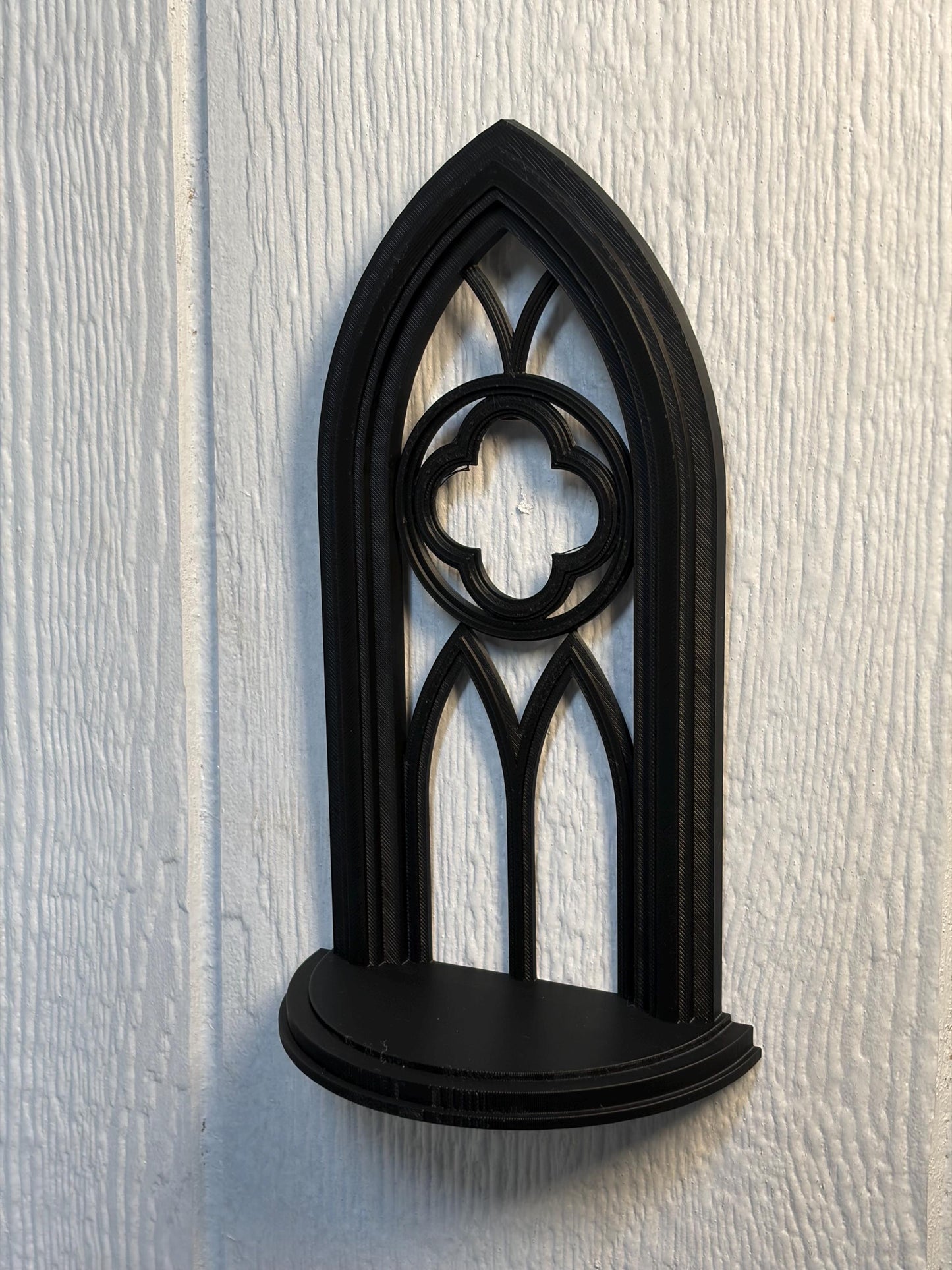 Gothic Arch Wall Art Display Stand- 3D Printed Goth Relief Decor