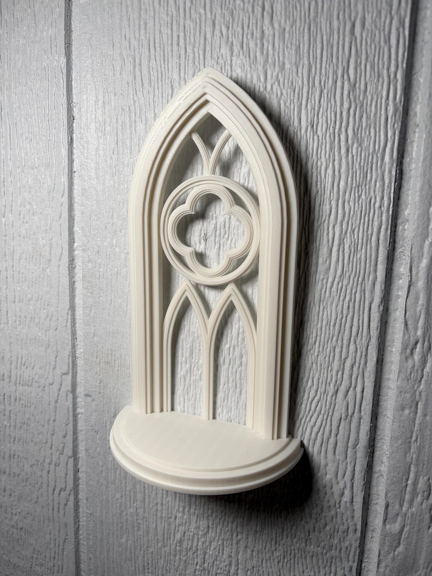 Gothic Arch Wall Art Display Stand- 3D Printed Goth Relief Decor